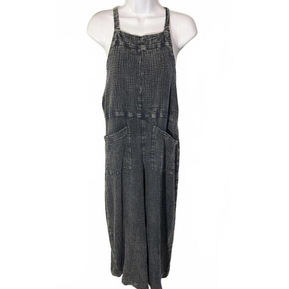 EASEL Mineral Wash Wide Leg Jumper - Boho Harem Overalls  Size S - Picture 2 of 9